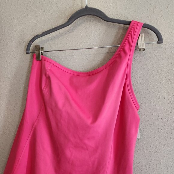 J. Crew Athletic One Shoulder Cloud Stretch Pink Dress NWT Size Medium - Picture 2 of 10
